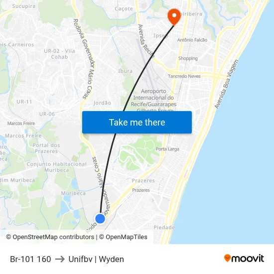 Br-101 160 to Unifbv | Wyden map