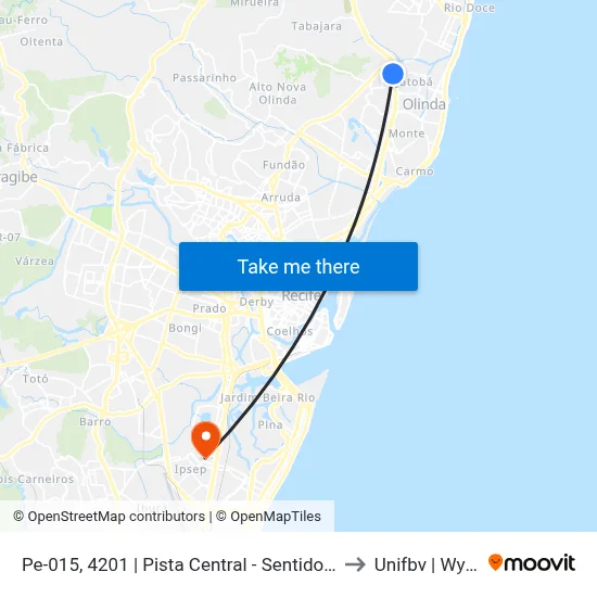 Pe-015, 4201 | Pista Central - Sentido Centro to Unifbv | Wyden map