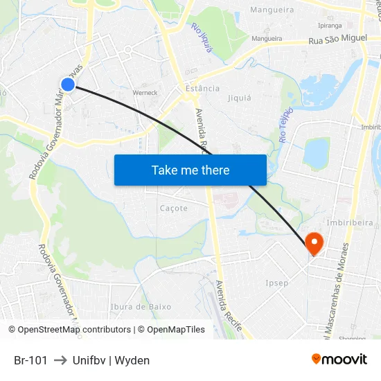 Br-101 to Unifbv | Wyden map