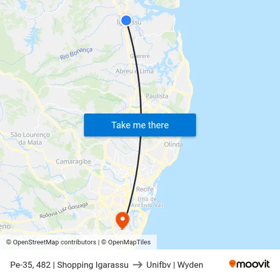 Pe-35, 482 | Shopping Igarassu to Unifbv | Wyden map