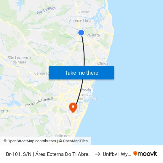 Br-101, S/N | Área Externa Do Ti Abreu E Lima to Unifbv | Wyden map