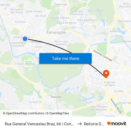 Rua General Venceslau Braz, 66 | Condomínio Viverde to Reitoria Da Ufpe map