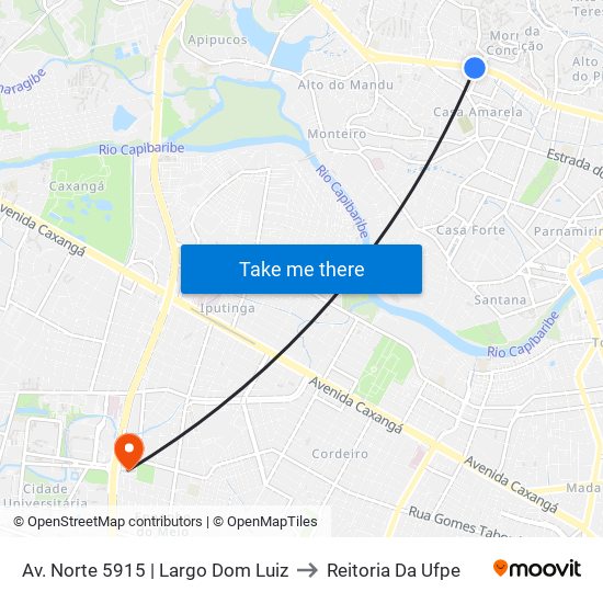 Av. Norte 5915 | Largo Dom Luiz to Reitoria Da Ufpe map