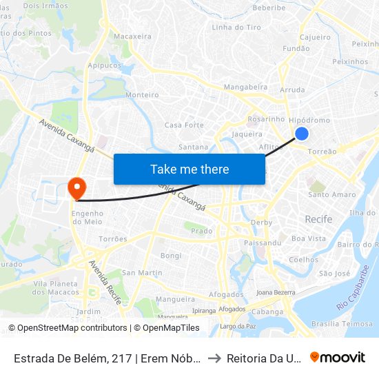 Estrada De Belém, 217 | Erem Nóbrega to Reitoria Da Ufpe map