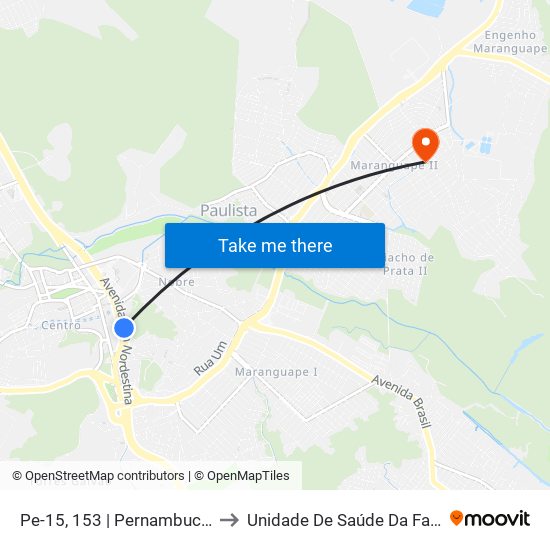 Pe-15, 153 | Pernambuco Motos - Pista Local to Unidade De Saúde Da Família Maranguape II B map