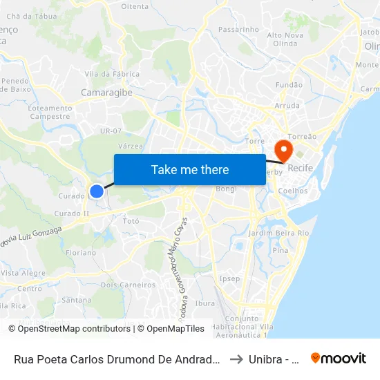 Rua Poeta Carlos Drumond De Andrade 451 | Transp. Complementar to Unibra - Campus II map