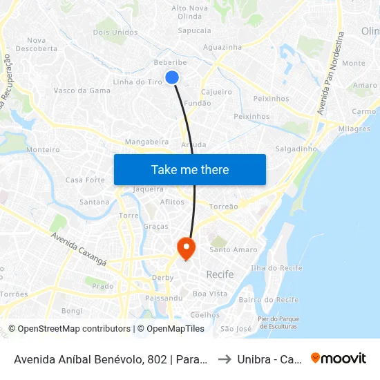Avenida Aníbal Benévolo, 802 | Parada Complementar to Unibra - Campus II map