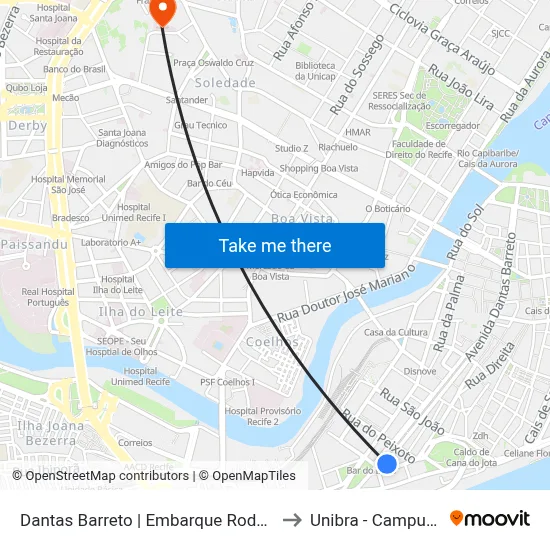 Dantas Barreto | Embarque Rodotur to Unibra - Campus II map
