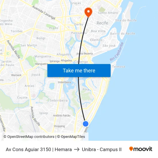 Av Cons Aguiar 3150 | Hemara to Unibra - Campus II map