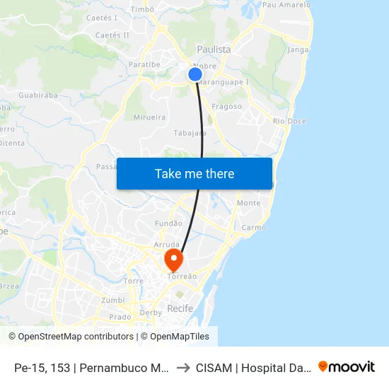 Pe-15, 153 | Pernambuco Motos - Pista Local to CISAM | Hospital Da Maternidade map