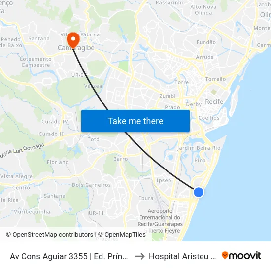 Av Cons Aguiar 3355 | Ed. Príncipe Alberto to Hospital Aristeu Chaves map