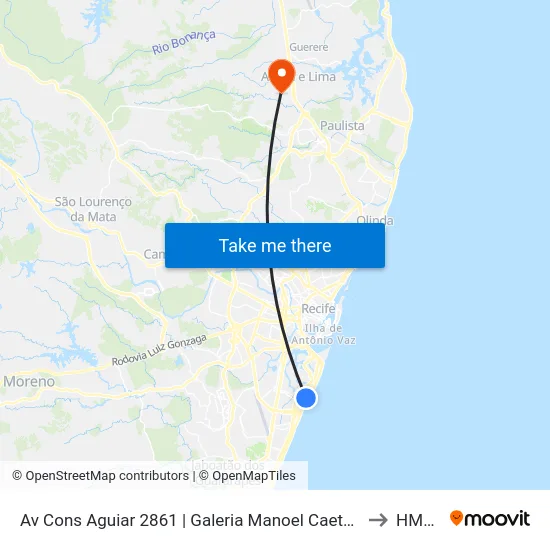 Av Cons Aguiar 2861 | Galeria Manoel Caetano to HMAL map
