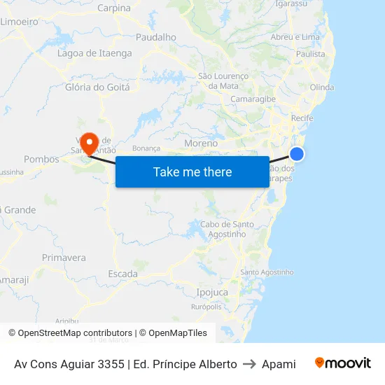 Av Cons Aguiar 3355 | Ed. Príncipe Alberto to Apami map