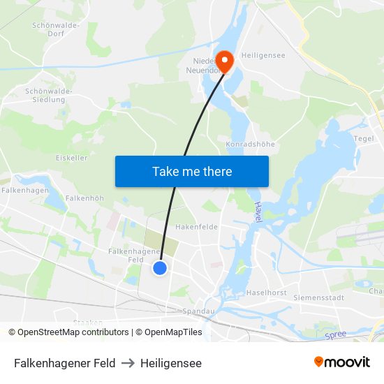 Falkenhagener Feld to Falkenhagener Feld map