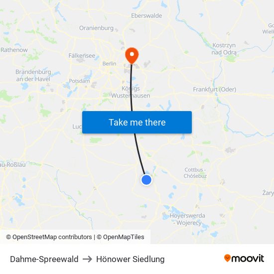 Dahme-Spreewald to Dahme-Spreewald map