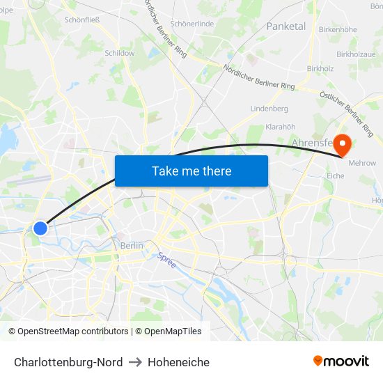 Charlottenburg-Nord to Charlottenburg-Nord map