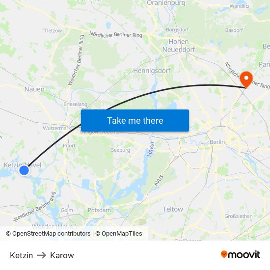 Ketzin to Karow map