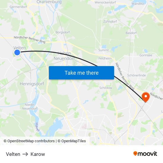 Velten to Karow map