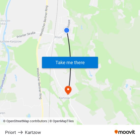 Priort to Kartzow map