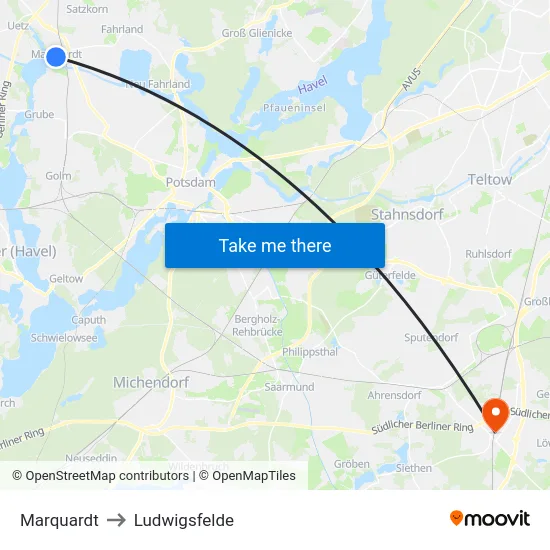 Marquardt to Ludwigsfelde map