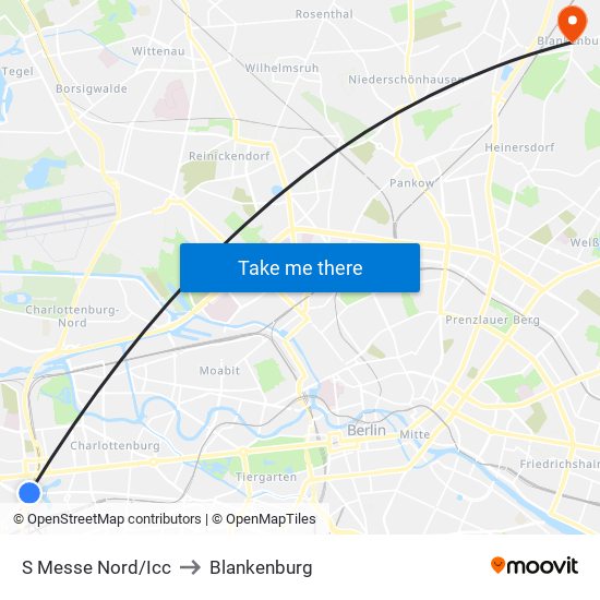 S Messe Nord/Icc to Blankenburg map