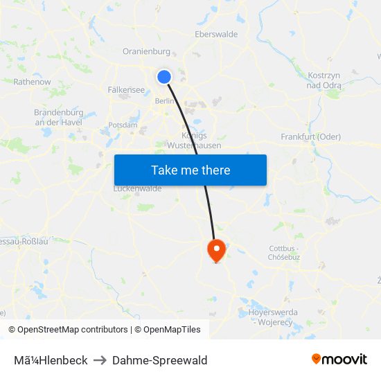 Mã¼Hlenbeck to Dahme-Spreewald map