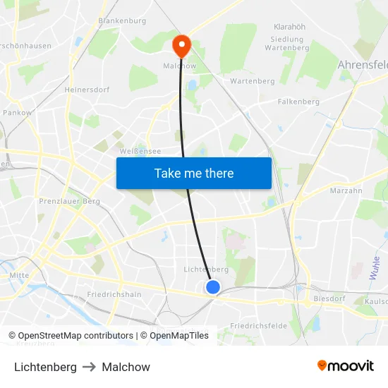 Lichtenberg to Malchow map