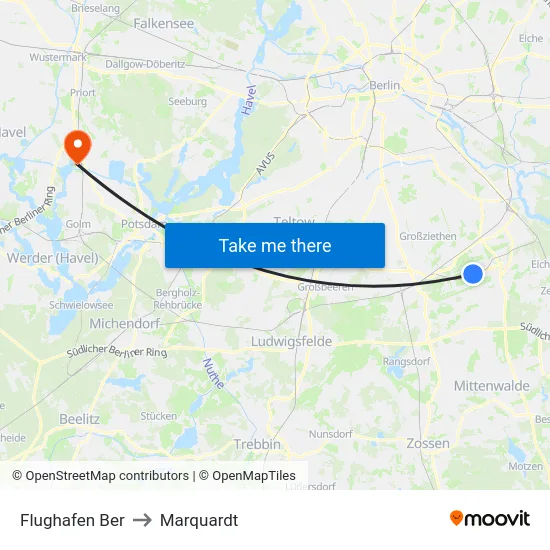 Flughafen Ber to Marquardt map