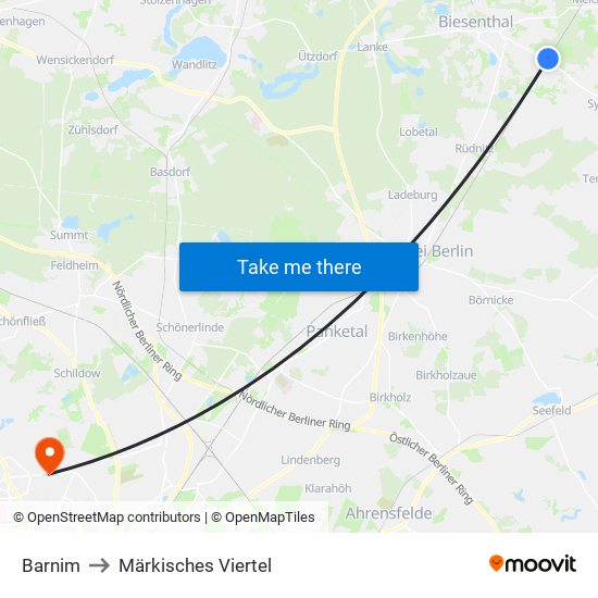 Barnim to Märkisches Viertel map