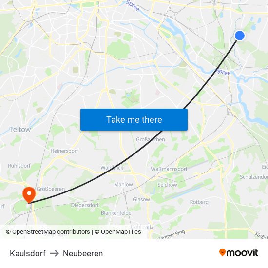 Kaulsdorf to Neubeeren map