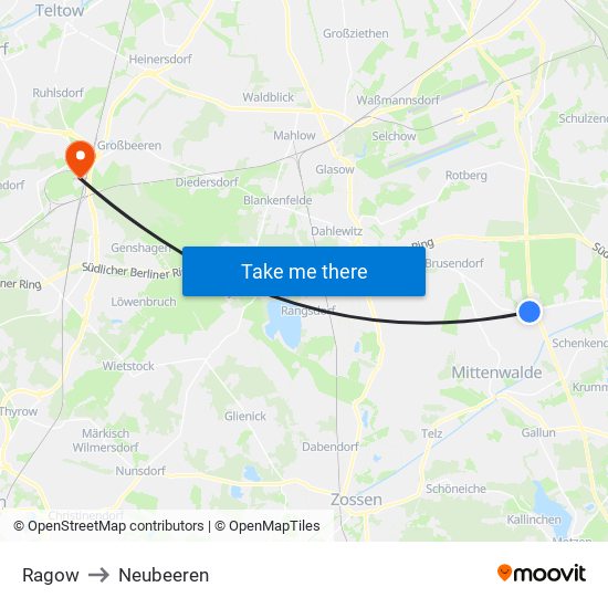 Ragow to Neubeeren map