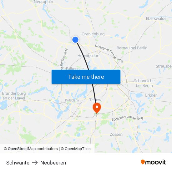Schwante to Neubeeren map