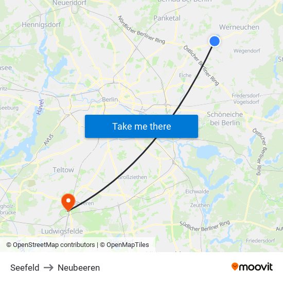 Seefeld to Neubeeren map