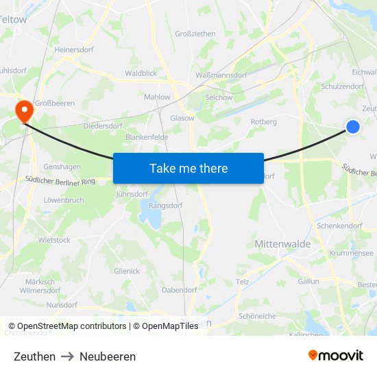 Zeuthen to Neubeeren map