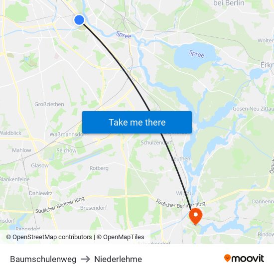 Baumschulenweg to Niederlehme map