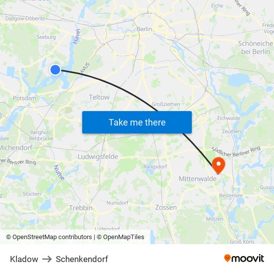 Kladow to Kladow map