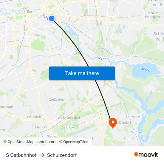 S Ostbahnhof to Schulzendorf map