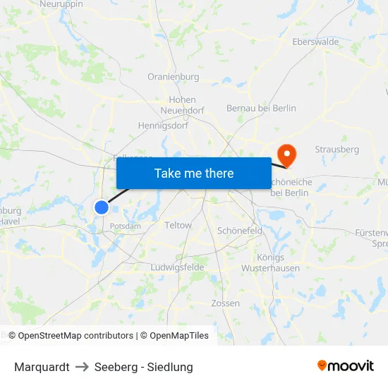 Marquardt to Seeberg - Siedlung map