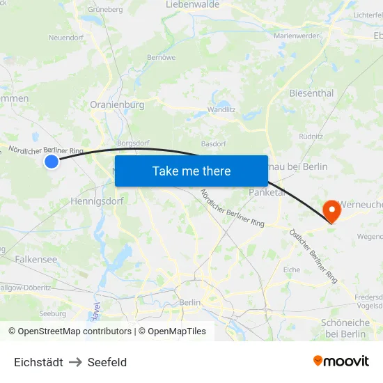 Eichstädt to Seefeld map