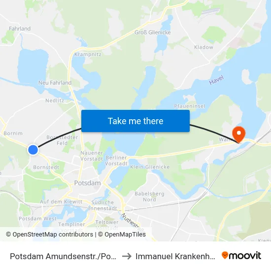 Potsdam Amundsenstr./Potsdamer Str. to Immanuel Krankenhaus Berlin map