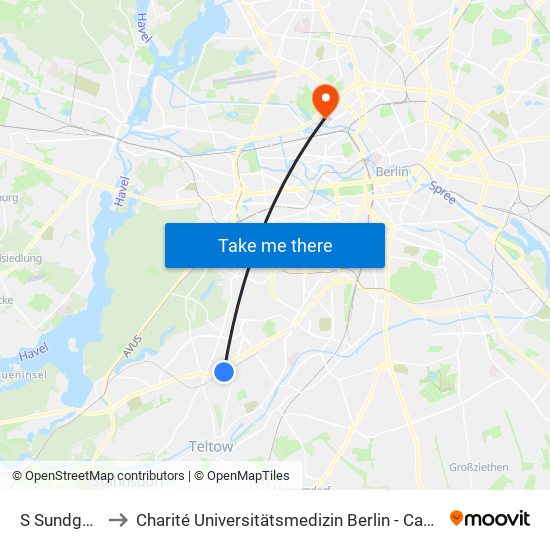 S Sundgauer Str. to Charité Universitätsmedizin Berlin - Campus Virchow Klinikum map