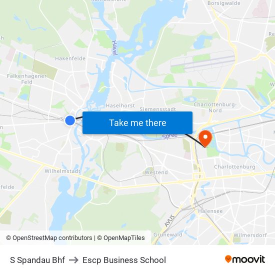 S Spandau Bhf to Escp Business School map