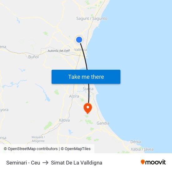 Seminari - Ceu to Simat De La Valldigna map
