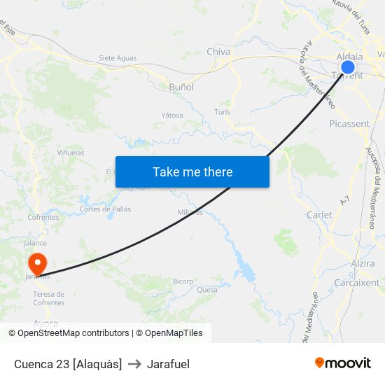 Cuenca 23 [Alaquàs] to Jarafuel map