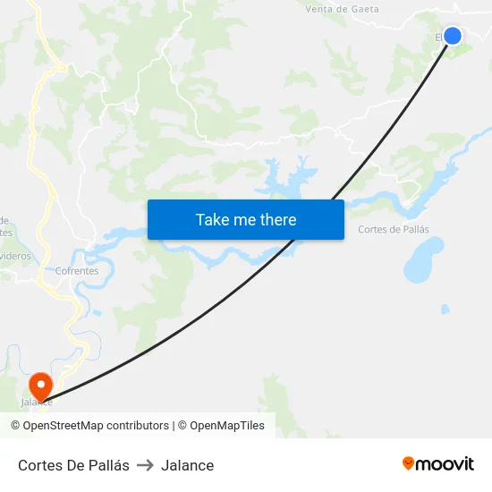 Cortes De Pallás to Jalance map