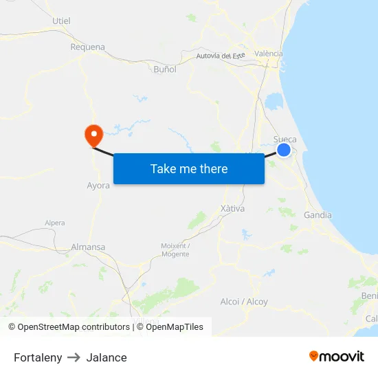 Fortaleny to Jalance map
