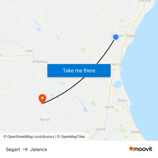 Segart to Jalance map