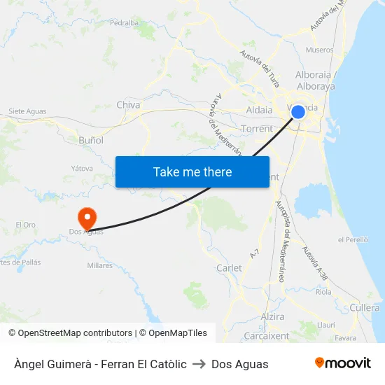 Àngel Guimerà - Ferran El Catòlic to Dos Aguas map