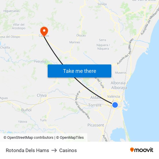 Bulevard Sud - Rotonda Ausiàs March to Casinos map