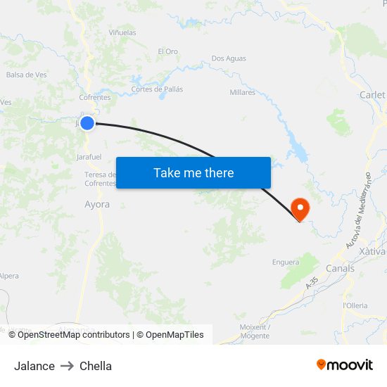 Jalance to Chella map